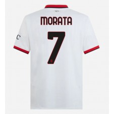 AC Milan Alvaro Morata #7 Bortedrakt 2024-25 Kortermet